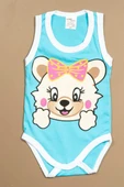 Baskılı Çocuk Body Unisex Turkuaz thumbnail 1