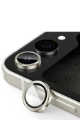 Samsung Galaxy Z Flip 5 Valdez Metal Kamera Lens - Krem - 1