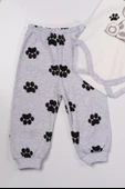 Köpek Baskılı Erkek Bebek 3'lü Body Takım Gri thumbnail 3