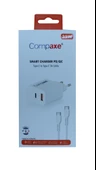 Compaxe CTA-350TT  35W 5V 3A PD-QC+ Type-C To Type-C  Şarj Kablosu thumbnail 1