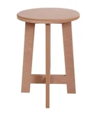 Boyanabilir Ahşap MDF Yuvarlak Demonte Tabure 30x40 cm - 2