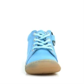 Anatomik Yumuşak Hakiki Deri Fermuarlı Mavi Bebek Bot Ayakkabı - 4