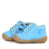 Anatomik Yumuşak Hakiki Deri Fermuarlı Mavi Bebek Bot Ayakkabı - 11