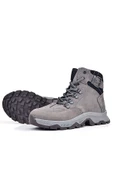 Rakerplus Hakiki Deri Gri Bağcıklı Fermuarlı Trekking Çocuk Bot thumbnail 7