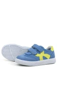Rakerplus Hakiki Deri Mavi Yeşil Cırtlı Çocuk Spor Ayakkabı thumbnail 6