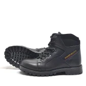 Rakerplus Hakiki Deri Siyah Cilt Fermuarlı Kürklü Çocuk Bot thumbnail 12