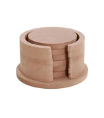 Ahşap Boyanabilir Dekoratif Yuvarlak Bardak Altlığı - 2