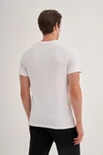 Cazador 4202 Bisiklet YaKa T-SHIRT Beyaz - 3