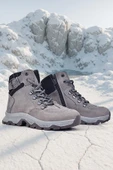 Rakerplus Hakiki Deri Gri Bağcıklı Fermuarlı Trekking Çocuk Bot thumbnail 1
