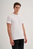Cazador 4202 Bisiklet YaKa T-SHIRT Beyaz - 1