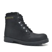 Rakerplus Neson Hakiki Deri Siyah Fermuarlı Kışlık Bot thumbnail 11