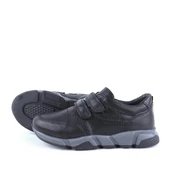 Hakiki Deri Siyah Cırtlı Unisex Çocuk Spor Okul Ayakkabısı - 5