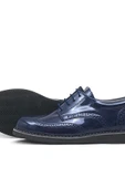 Rakerplus Lacivert Rugan Bağcıklı Günlük Erkek Genç Okul Ayakkabı - 12