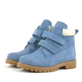 Rakerplus Neson Hakiki Deri Mavi Cırtlı Çocuk Bot thumbnail 12