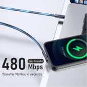 Valkyrie Tuti Süper Hızlı 60W PD Type-C Şarj ve Data Kablosu - Dayanıklı Örgülü Tasarım Vertical Yatay Kablo 130cm - 2