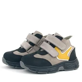 Rakerplus Hakiki Deri Gri Siyah Bebek Spor Bot Ayakkabı thumbnail 4