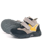 Rakerplus Hakiki Deri Gri Siyah Bebek Spor Bot Ayakkabı thumbnail 5