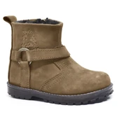 Rakerplus Chiron Hakiki Deri Kum Rengi Fermuarlı Bebek Çizme thumbnail 1