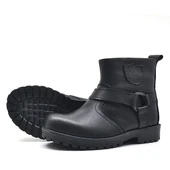 Rakerplus Chiron Hakiki Deri Siyah Fermuarlı Çocuk Çizme Bot thumbnail 5