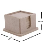 Ahşap Boyanabilir Dekoratif Kare Bardak Altlığı - 1
