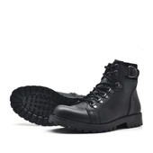 Rakerplus Griffon Hakiki Deri Siyah Fermuarlı Çocuk Bot thumbnail 5