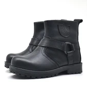 Rakerplus Chiron Hakiki Deri Siyah Fermuarlı Çocuk Çizme Bot thumbnail 9