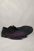 Rakerplus Bordo Siyah Bağcıklı Takım Elbise Klasik Çocuk Ayakkabı - 1