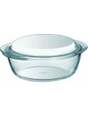 Pyrex 208A000/7743 Kapaklı Cam Yuvarlak Fırın Kabı 3 L - 1