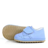 Hakiki Deri Mavi Cırtlı Bebek Patik Ayakkabı thumbnail 6