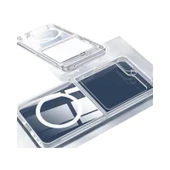 Galaxy Z Flip 7 Kılıf M-safe Şarj Özellikli Şeffaf Sert PC Zore Embos Kapak - 5