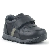 Rakerplus Hakiki Deri Siyah Cırtlı Bebek Spor Ayakkabı thumbnail 1