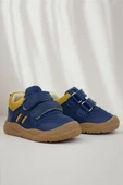 Rakerplus Schaggy Hakiki Deri Lacivert Sarı Bebek Spor Ayakkabı thumbnail 1