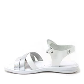 Artico Alexia Hakiki Deri Vaketa Gümüş Beyaz Kız Çocuk Sandalet thumbnail 3