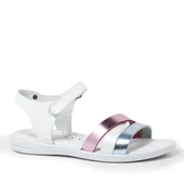 Artico Alexia Hakiki Deri Vaketa Beyaz Kız Çocuk Sandalet - 1