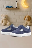 Rakerplus Bheem Hakiki Deri Lacivert Nubuk Cırtlı Bebek Sneaker Sandalet - 1