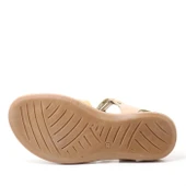 Artico Bellini Hakiki Deri Vaketa Taba Renkli Kız Çocuk Sandalet thumbnail 7