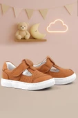 Rakerplus Bheem Hakiki Deri Turuncu Cırtlı Bebek Sneaker Sandalet thumbnail 1