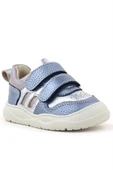 Rakerplus Schaggy Hakiki Deri Metalik Mavi Gümüş Bebek Spor Ayakkabı thumbnail 2