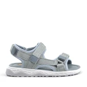 Rakerplus Gri Kordon Detaylı Konfor Tabanlı Cırtlı Çocuk Sandalet thumbnail 2