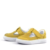 Rakerplus Bheem Hakiki Deri Sarı Cırtlı Bebek Sneaker Sandalet - 5