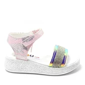 Artico Pingu Gloria Pembe Taşlı Kız Çocuk Sandalet thumbnail 2