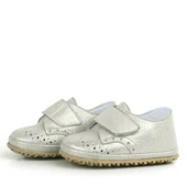 Hakiki Deri Bej Simli Cırtlı Bebek Patik Ayakkabı thumbnail 4