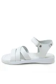 Artico Alexia Hakiki Deri Vaketa Beyaz Kız Çocuk Bebek Sandalet thumbnail 3