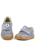 Rakerplus Dino Hakiki Deri Gri Yüksek Bilekli Bebek Ayakkabı thumbnail 12