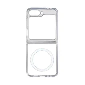Galaxy Z Flip 7 Kılıf M-safe Şarj Özellikli Şeffaf Sert PC Zore Embos Kapak - 3