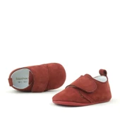 Booba Hakiki Deri Bordo Cırtlı Bebek Patik thumbnail 5