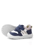 Rakerplus Schaggy Hakiki Deri Simli Lacivert Gümüş Bebek Spor Ayakkabı thumbnail 7