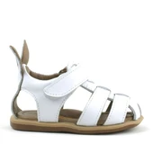 Rakerplus Bunny Hakiki Deri Beyaz Cırtlı Bebek Sandalet - 2