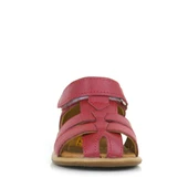 Rakerplus Hakiki Deri Kırmızı Cırtlı Bebek Sandalet Ayakkabı thumbnail 3