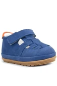 Rakerplus Muppet Hakiki Deri Lacivert Cırtlı Anatomik Bebek Sandalet Ayakkabı - 1